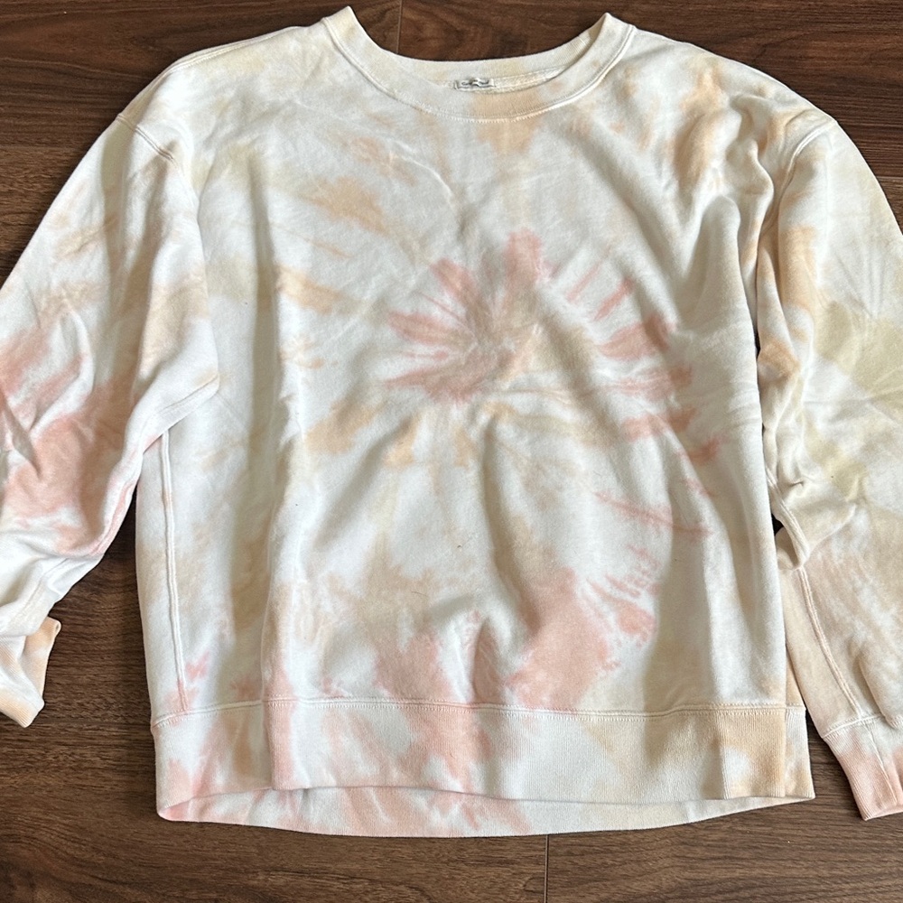 Abercrombie & Fitch Cream Tie-Dye Top